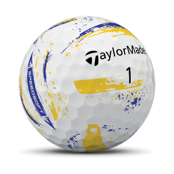 12 Balles de golf SpeedSoft INK Yellow Blue 2