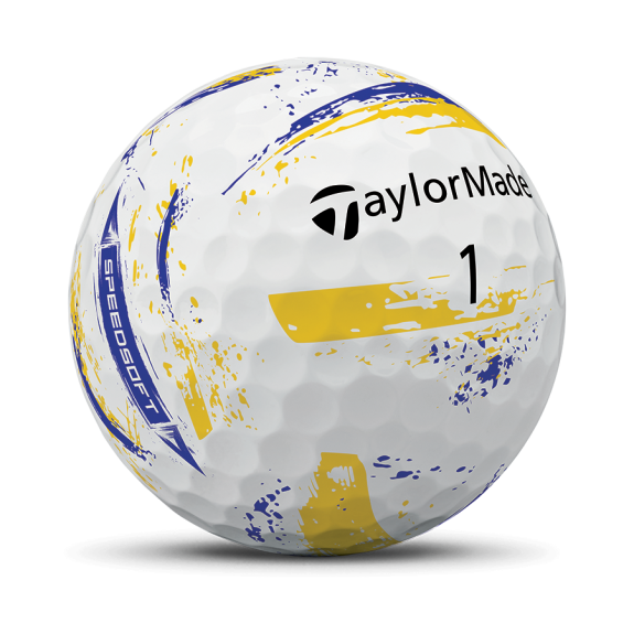 12 Balles de golf SpeedSoft INK Yellow Blue