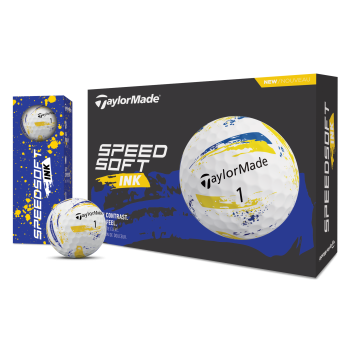 12 Balles de golf SpeedSoft INK Yellow Blue