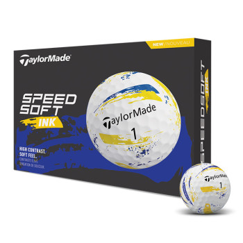 12 Balles de golf SpeedSoft INK Yellow Blue