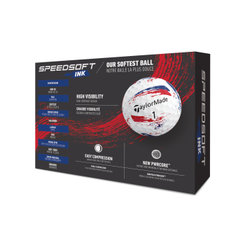 12 Balles de golf SpeedSoft INK Blue Red