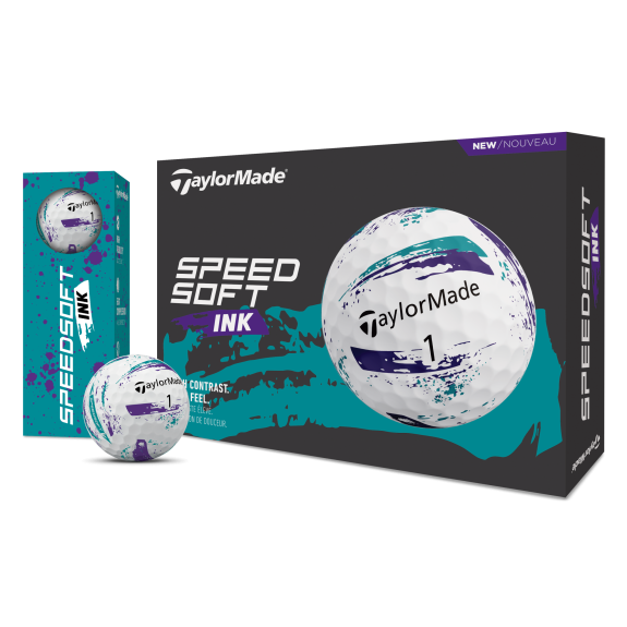 12 Balles de golf SpeedSoft INK Purple Teal