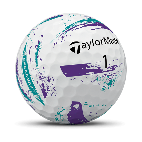 12 Balles de golf SpeedSoft INK Purple Teal