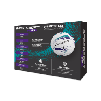 12 Balles de golf SpeedSoft INK Purple Teal