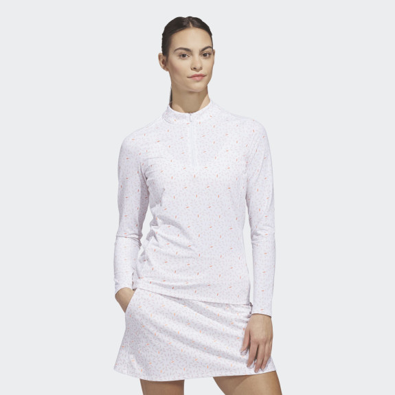 Polo Ultimate 365 Printed 1/4 Zip Blanc Femme