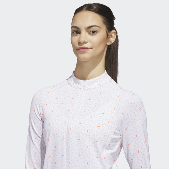 Polo Ultimate 365 Printed 1/4 Zip Blanc Femme