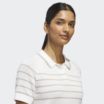 Polo Ultimate 365+ Stripe Blanc Femme