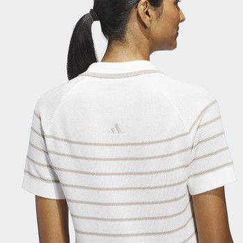 Polo Ultimate 365+ Stripe Blanc Femme