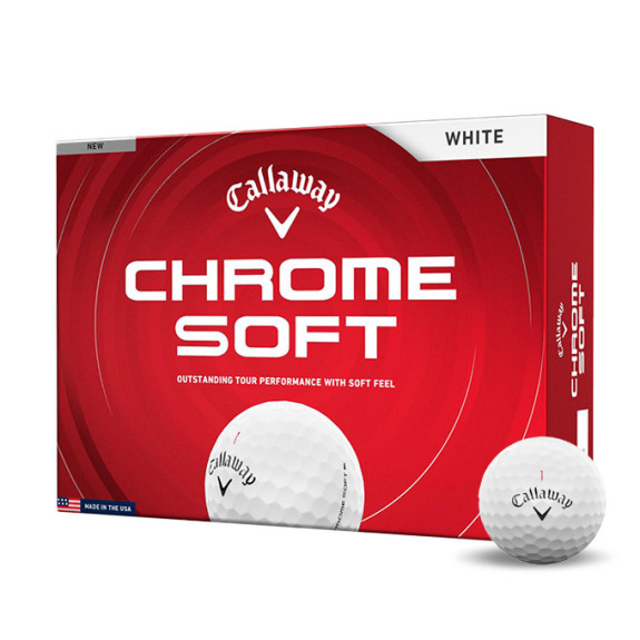 12 Balles de golf Chrome Soft White