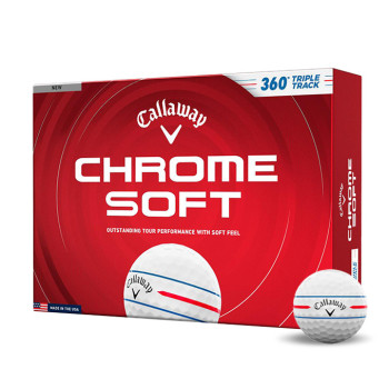 12 Balles de golf Chrome Soft 360 Triple Track