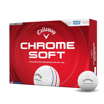 12 Balles de golf Chrome Soft Triple Track White