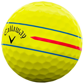12 Balles de golf Chrome Soft Triple Track Yellow
