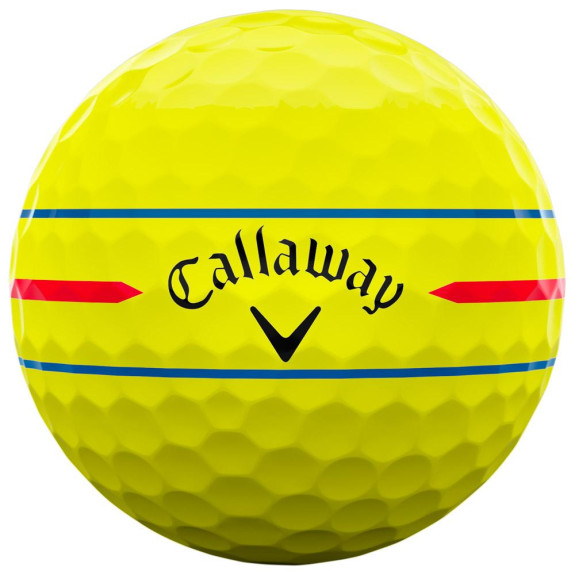 12 Balles de golf Chrome Soft Triple Track Yellow