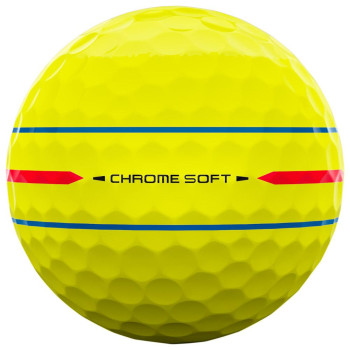 12 Balles de golf Chrome Soft Triple Track Yellow