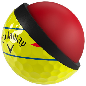 12 Balles de golf Chrome Soft Triple Track Yellow