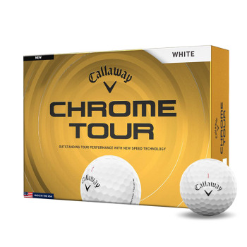 12 Balles de golf Chrome Tour White
