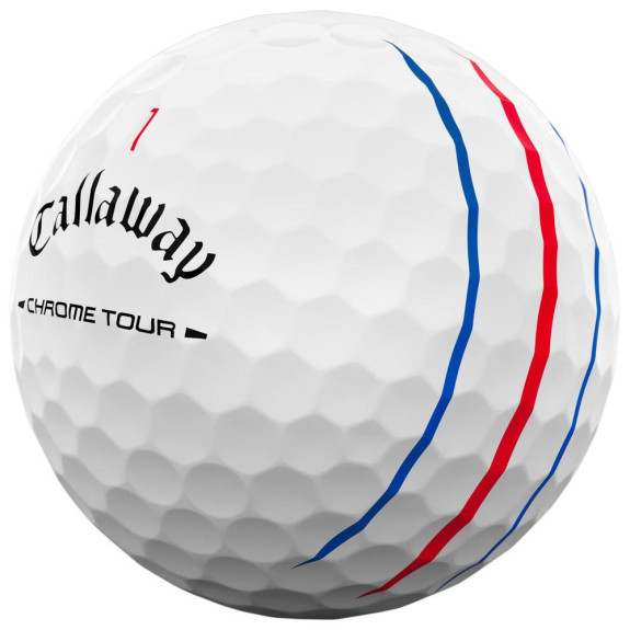 12 Balles de golf Chrome Tour White Triple Track