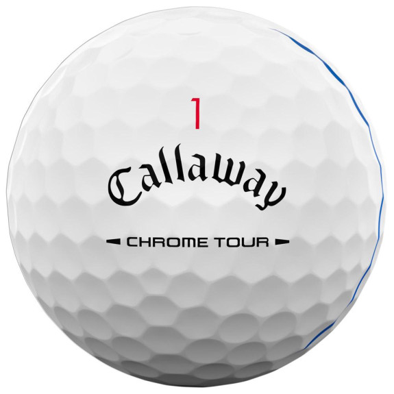 12 Balles de golf Chrome Tour White Triple Track