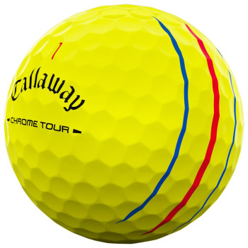12 Balles de golf Chrome Tour Yellow Triple Track