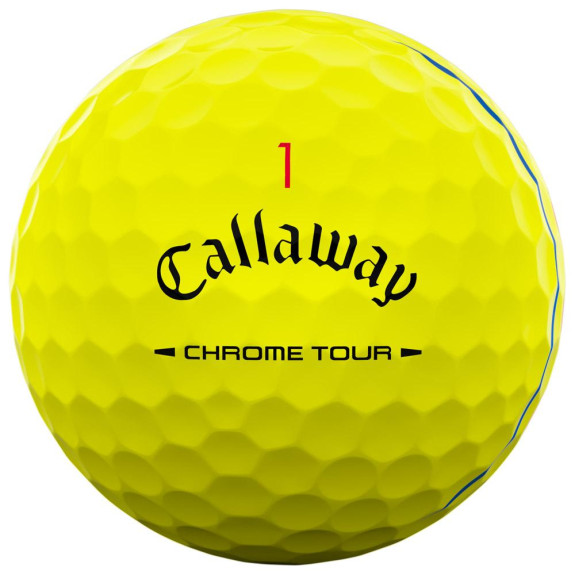 12 Balles de golf Chrome Tour Yellow Triple Track