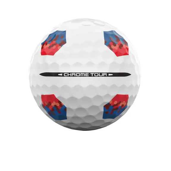 12 Balles de golf Chrome Tour Blue Red TruTrack