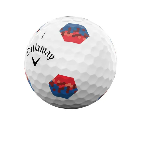 12 Balles de golf Chrome Tour Blue Red TruTrack