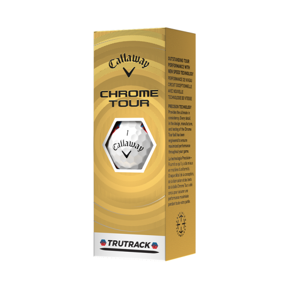 12 Balles de golf Chrome Tour Blue Red TruTrack