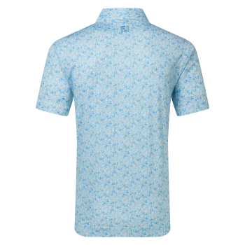 Polo Meadow Print Lisle Bleu Homme