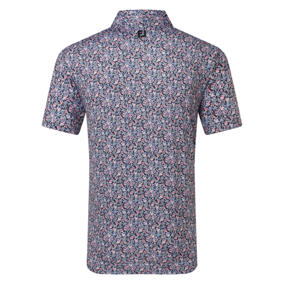 Polo Meadow Print Lisle Noir Rose Homme