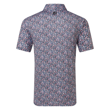 Polo Meadow Print Lisle Noir Rose Homme