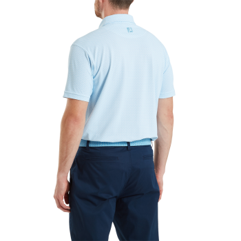 Polo piqué imprimé coquillage Bleu Homme