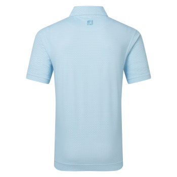 Polo piqué imprimé coquillage Bleu Homme 2