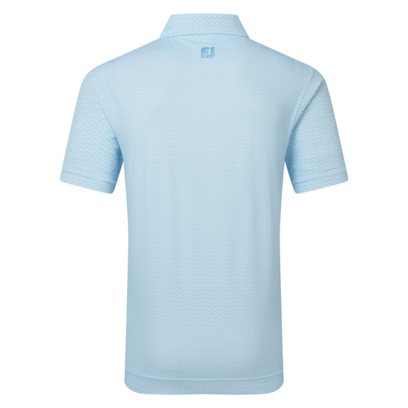 Polo piqué imprimé coquillage Bleu Homme