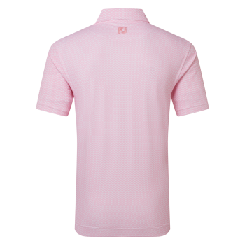 Polo piqué imprimé coquillage Rose Homme 2