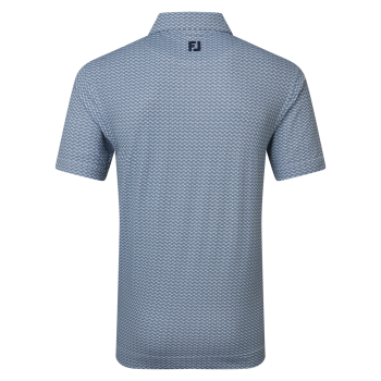 Polo piqué imprimé coquillage Marine Homme