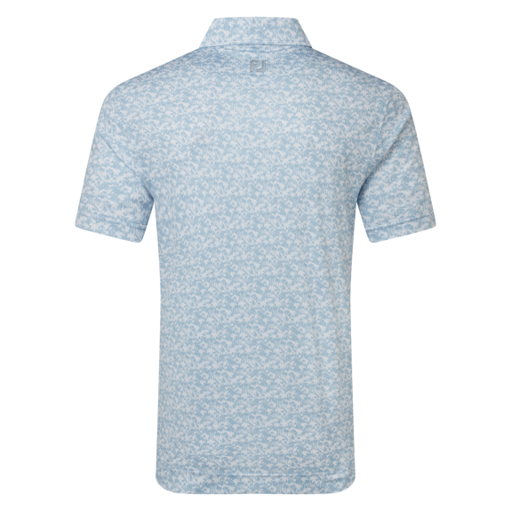 Polo Hiden imprimé palmiers Bleu Blanc Homme