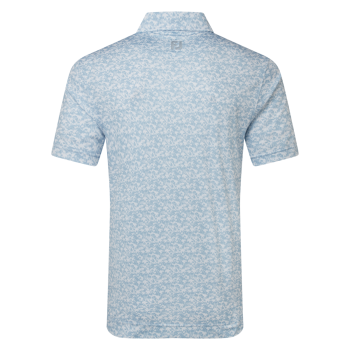 Polo Hiden imprimé palmiers Bleu Blanc Homme