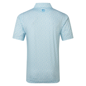Polo imprimé surf Bleu Vert Homme