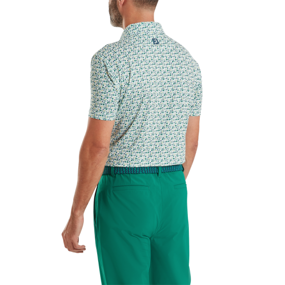 Polo imprimé surf Vert Blanc Homme