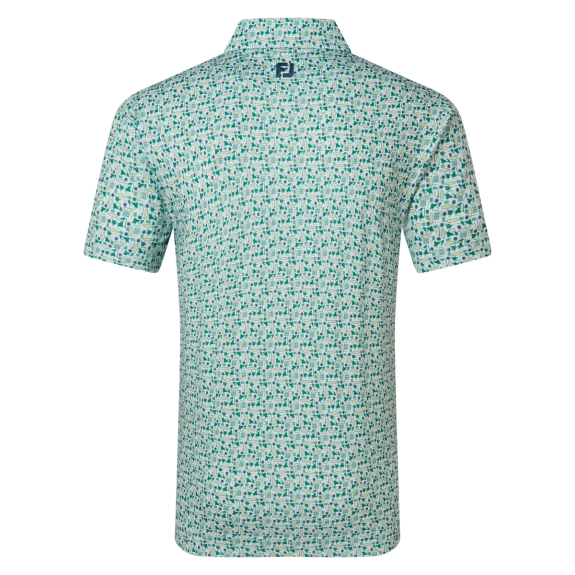 Polo imprimé surf Vert Blanc Homme