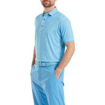 Polo imprimé camouflage Bleu Homme