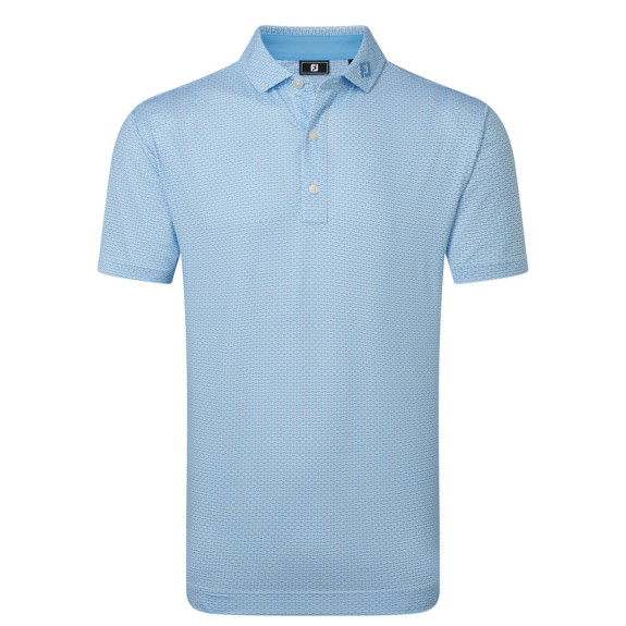 Polo imprimé drapeau nautique Bleu Homme