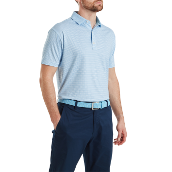 Polo imprimé drapeau nautique Bleu Homme