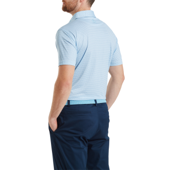 Polo imprimé drapeau nautique Bleu Homme