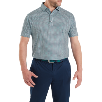 Polo imprimé drapeau nautique Vert Homme