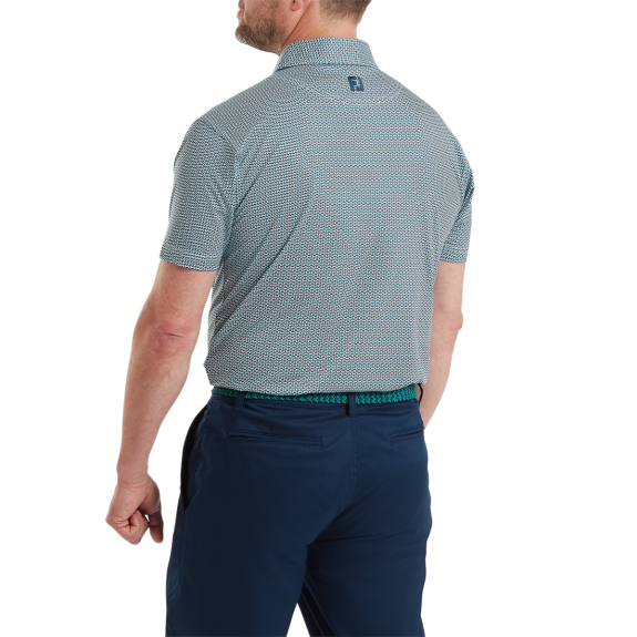 Polo imprimé drapeau nautique Vert Homme