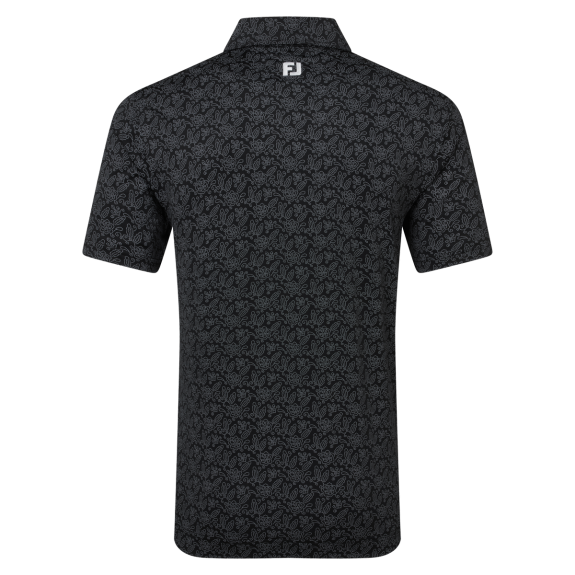 Polo imprimé fleuri Noir Homme