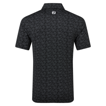 Polo imprimé fleuri Noir Homme