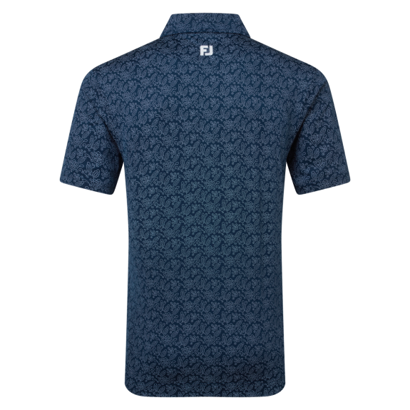 Polo imprimé fleuri Navy Homme