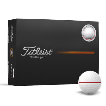 12 Balles de golf Pro V1 AIM Align Red